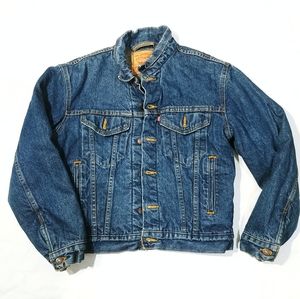❌SOLD❌Vintage Levi's Fleece Trucker Jean Jacket